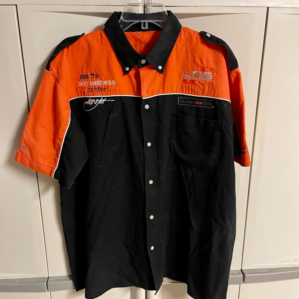 Track Worn Pit Crew Auto Racing Shop Shirt CanAm Series